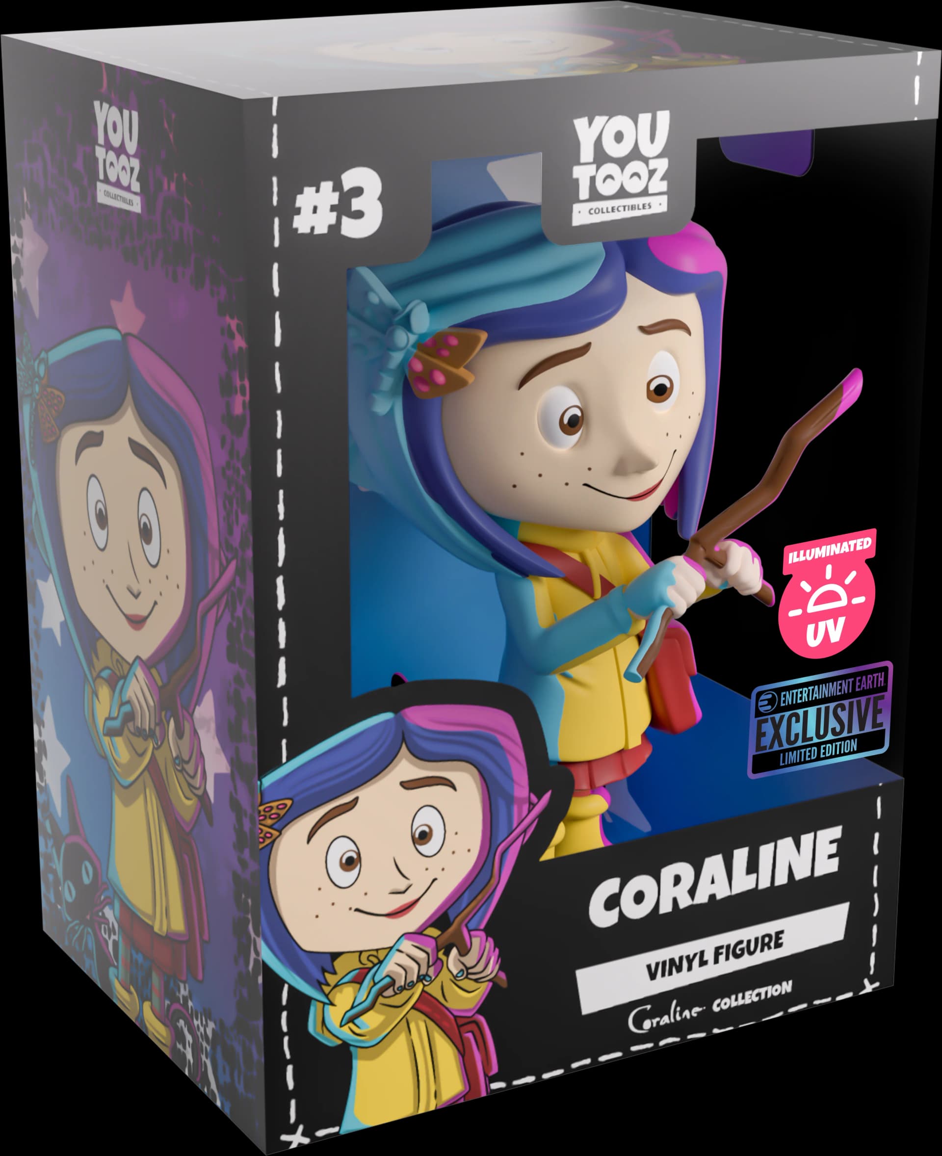Illuminated Coraline figure