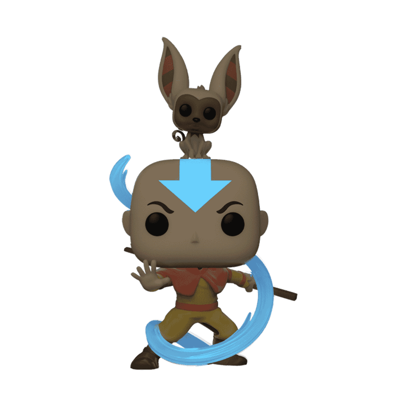 Aang with Momo