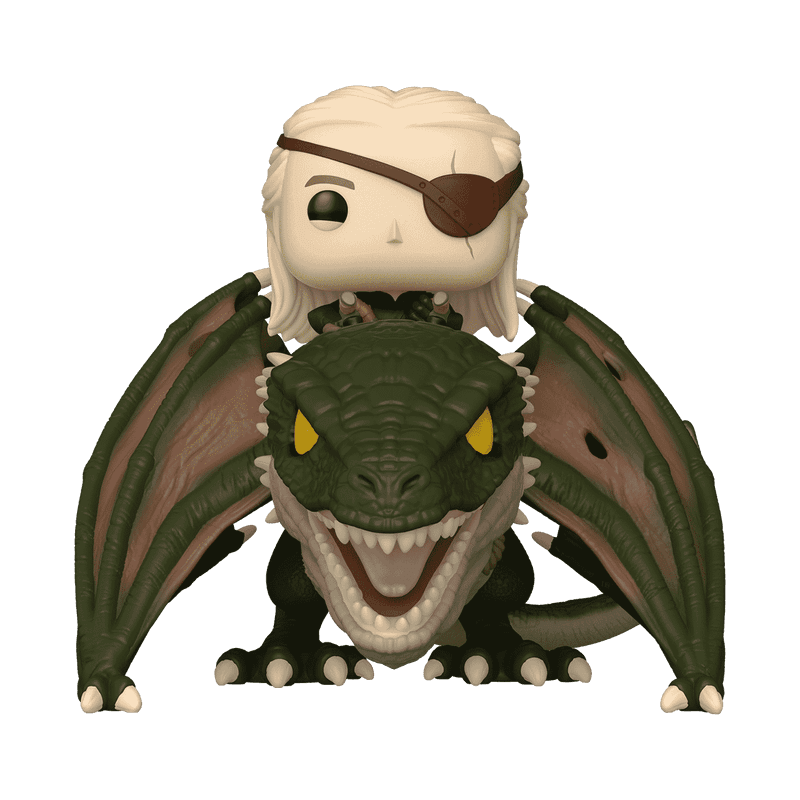 Aemond Targaryen with Vhagar figure