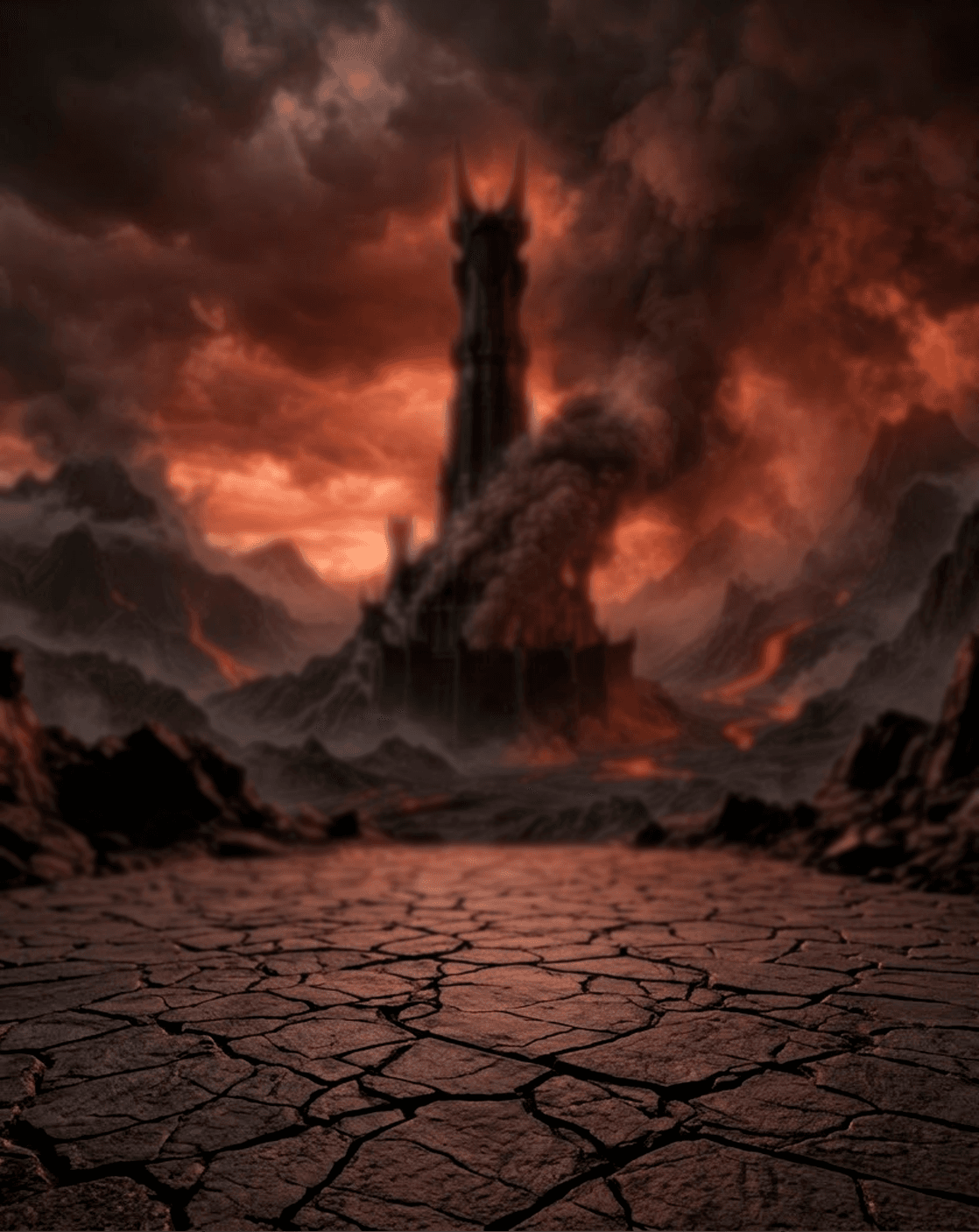 Sauron with the Tower of Barad-dur gallery bg