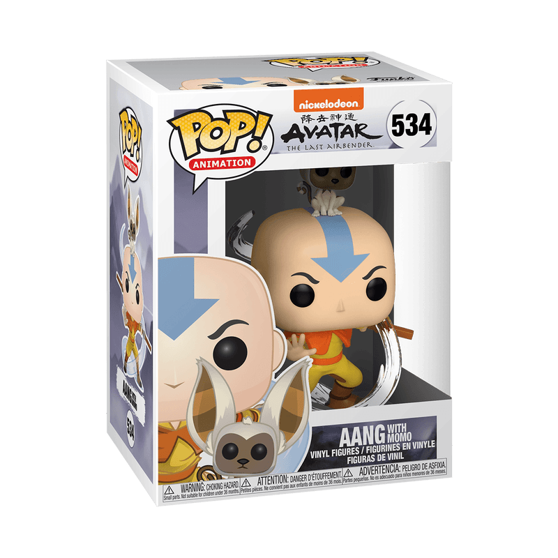 Aang with Momo