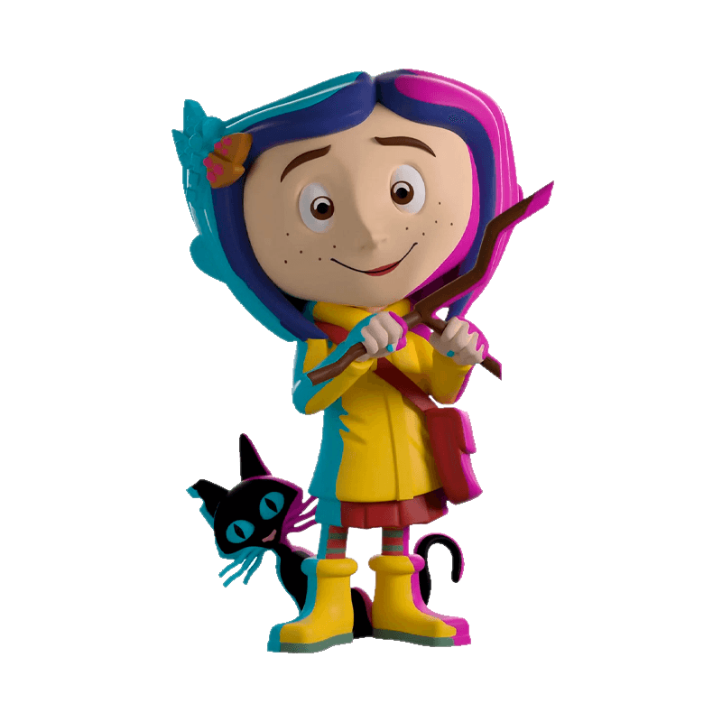 Illuminated Coraline figure